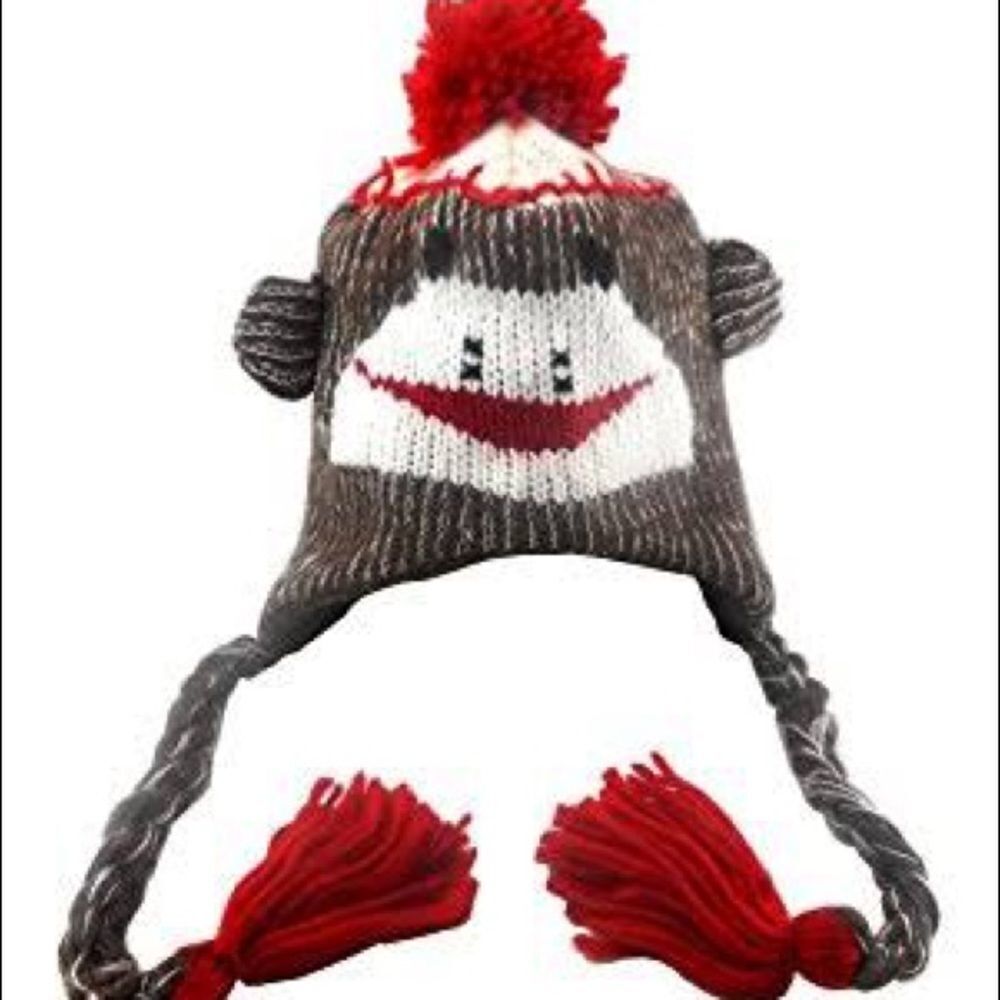 The Original Kids Knit Sock Monkey Hat